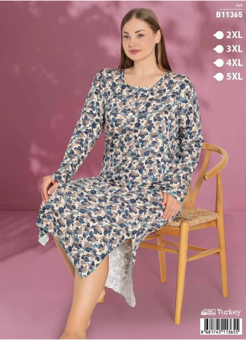 LEMARIES B11365 Viscose Nightdress (2XL+3XL+4XL+5XL) — wholesale for boutiques