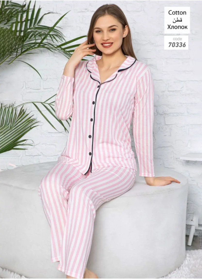 POLAT 70336 Оптом Турция Фабрика Женский Комплект с Брюками Хлопок (SM+L+XL+XXL) POLAT YILDIZ Купить Оптом с Турции