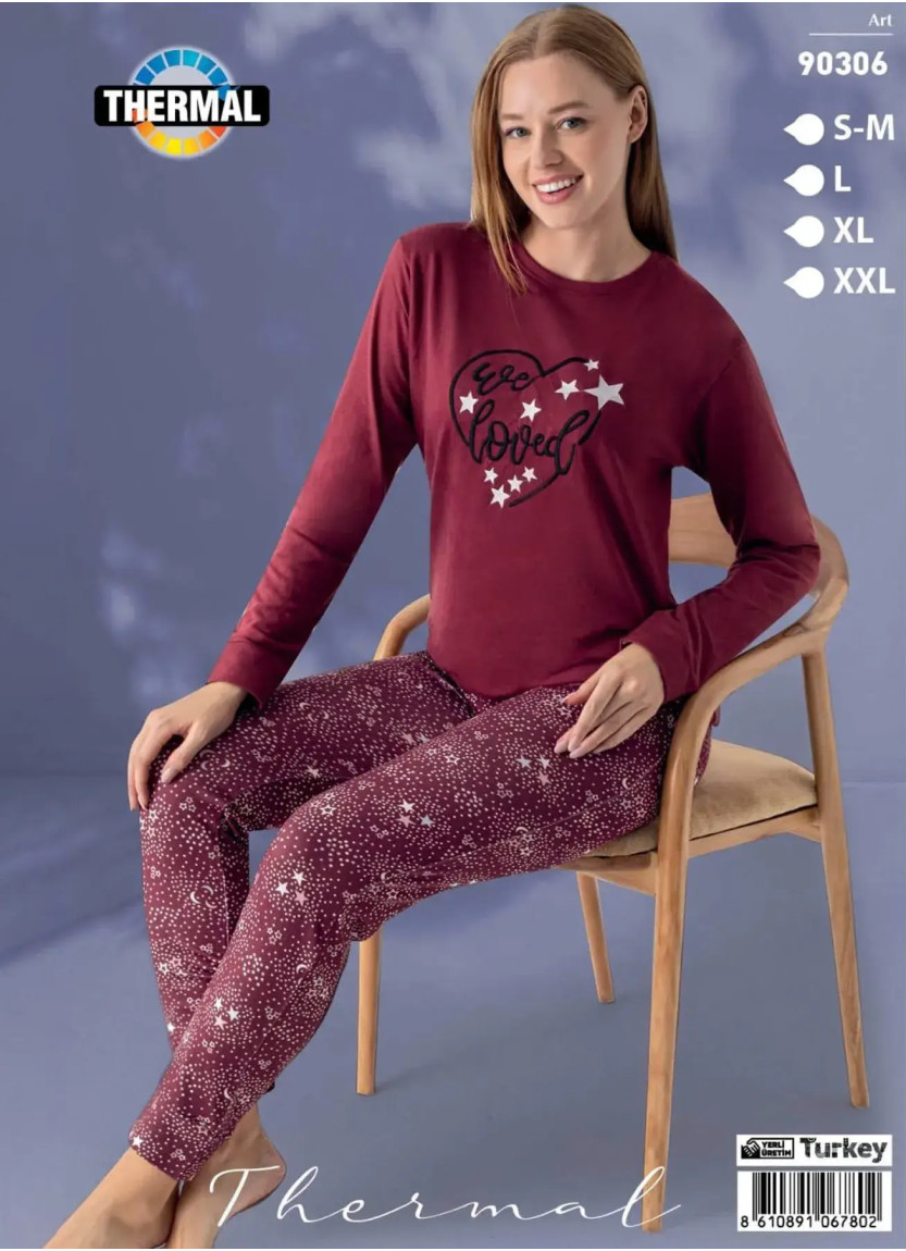 LEMARIES TRM 90306 Thermal Women's Pajama Set (S/M+L+XL+XXL) — direct Turkish factory supply