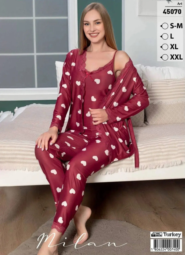 LEMARIES MİLAN3 45070 Bamboo Women's Pajama Set (S/M+L+XL+XXL) — wholesale from Turkey