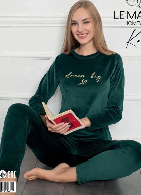 LEMARIES Kdf 30161 Velour Pants Homewear Set (S/M+L+XL+XXL) — Turkey wholesale collection