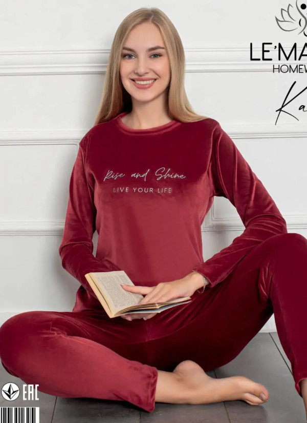 LEMARIES Kdf 30162 Velour Pants Homewear Set (S/M+L+XL+XXL) — factory-direct from Turkey