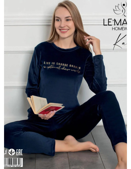 LEMARIES Kdf 30165 Velour Pants Homewear Set (S/M+L+XL+XXL) — Istanbul wholesale supplier