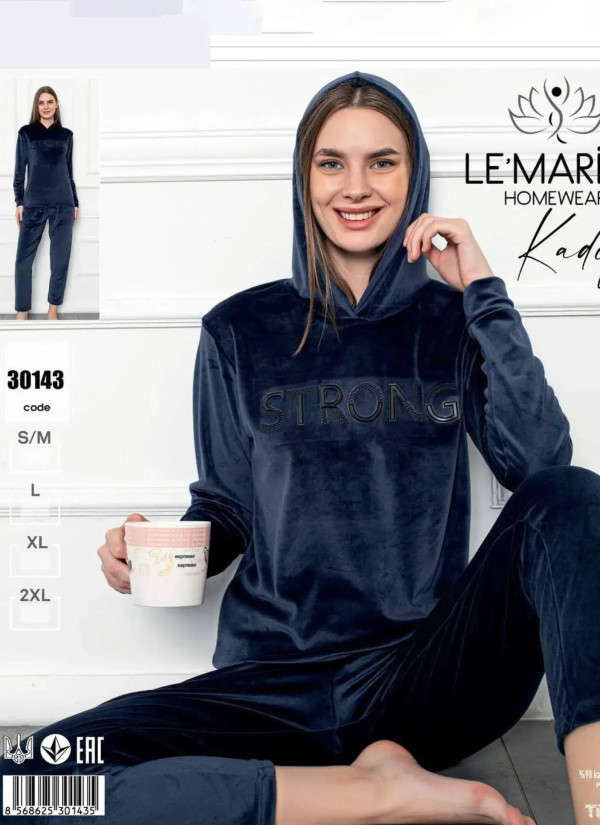 LEMARIES Kdf 30143 Velour Women's Pajama Set (S/M+L+XL+XXL) — factory-direct from Turkey