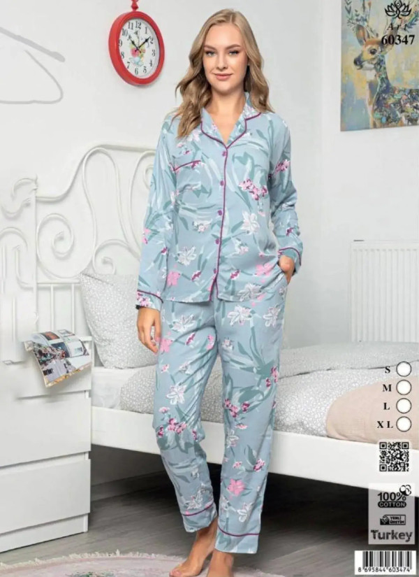 LEMARIES 60347 Women's Pajama Set (S+M+L+XL) — factory-direct from Turkey