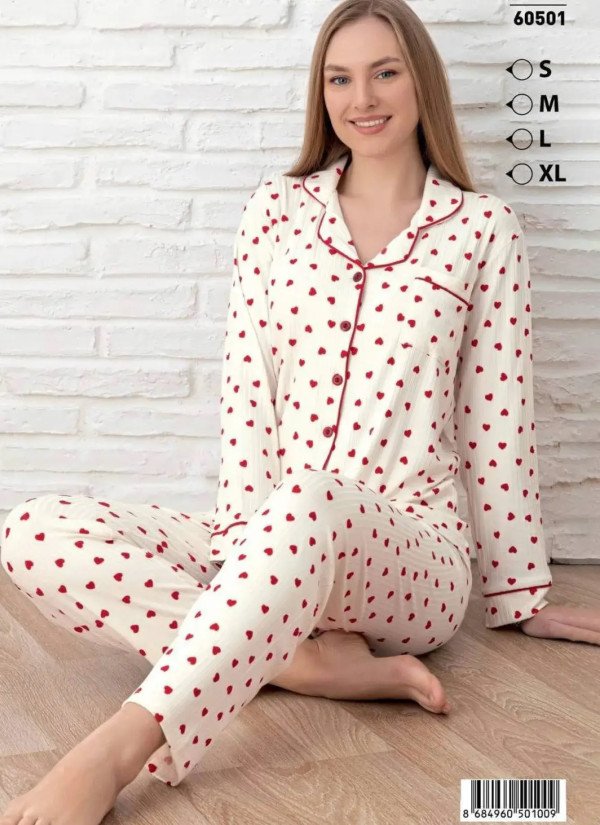LEMARIES 60501 Women's Pajama Set (S+M+L+XL) — factory-direct from Turkey