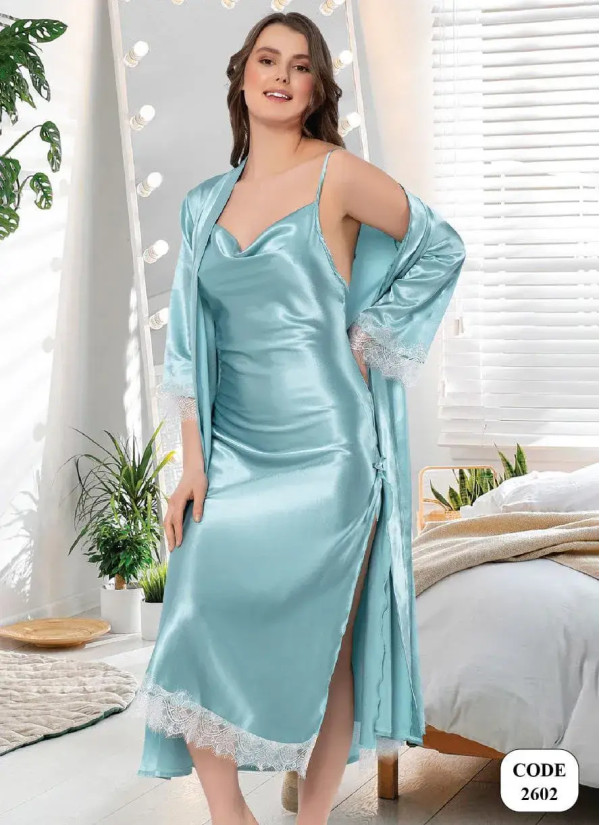 Fall 2602 Satin Women's Robe — wholesale from Turkey