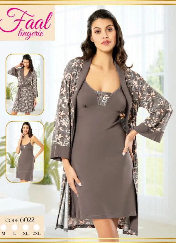 Fall 6022 Cotton Women's Robe — Turkey wholesale collection