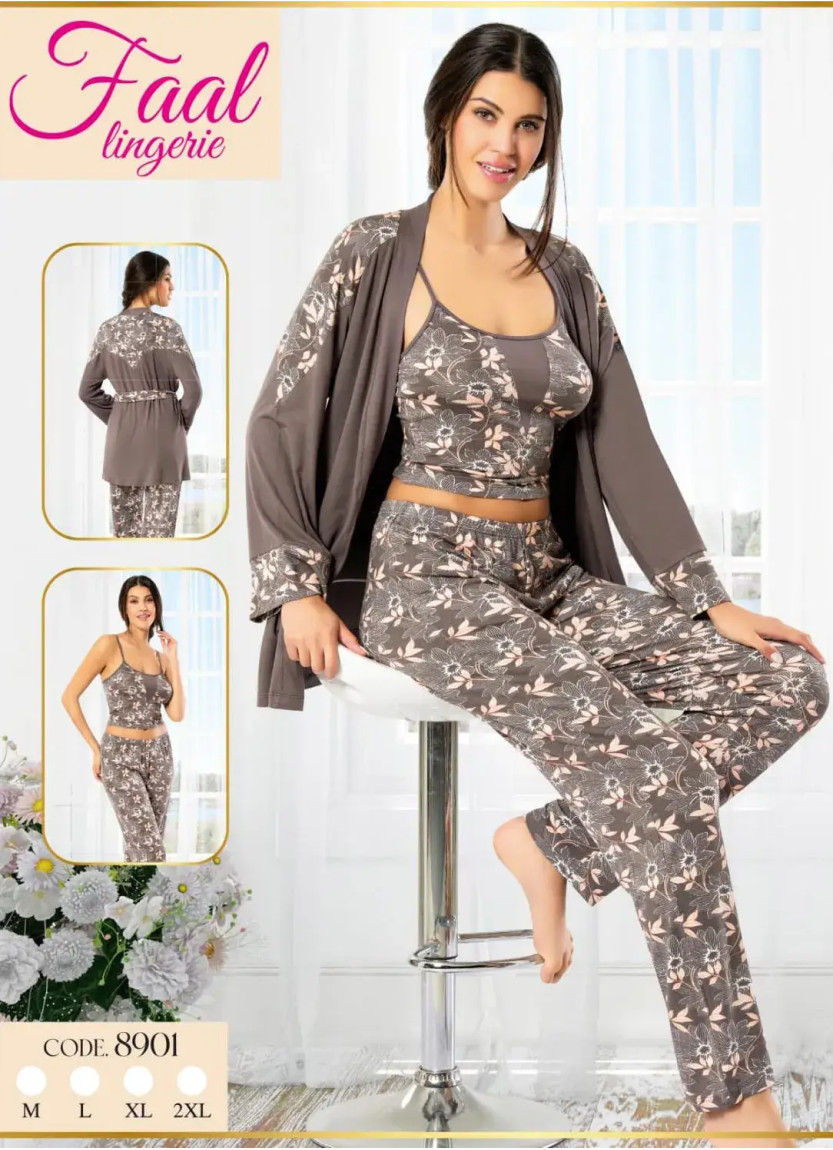 Fall 8091 Cotton Women's Pajama Set — Turkey wholesale collection