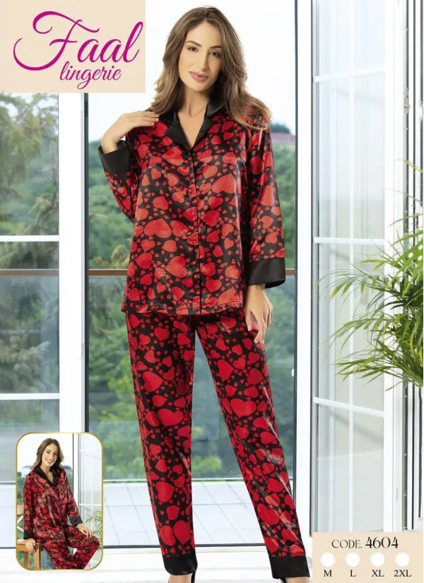 Fall 4604 Satin Women's Pajama Set — Istanbul wholesale supplier
