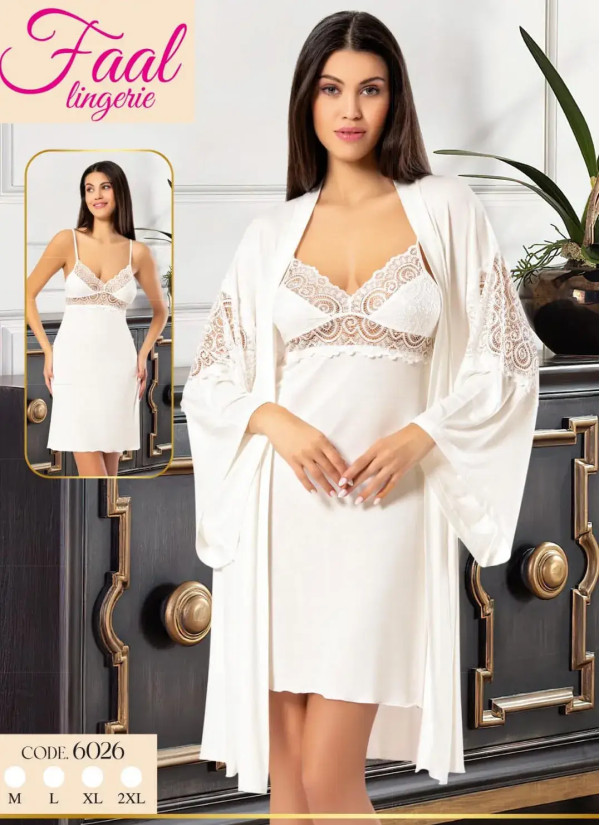 Fall 6026 Cotton Women's Robe — Turkey wholesale collection