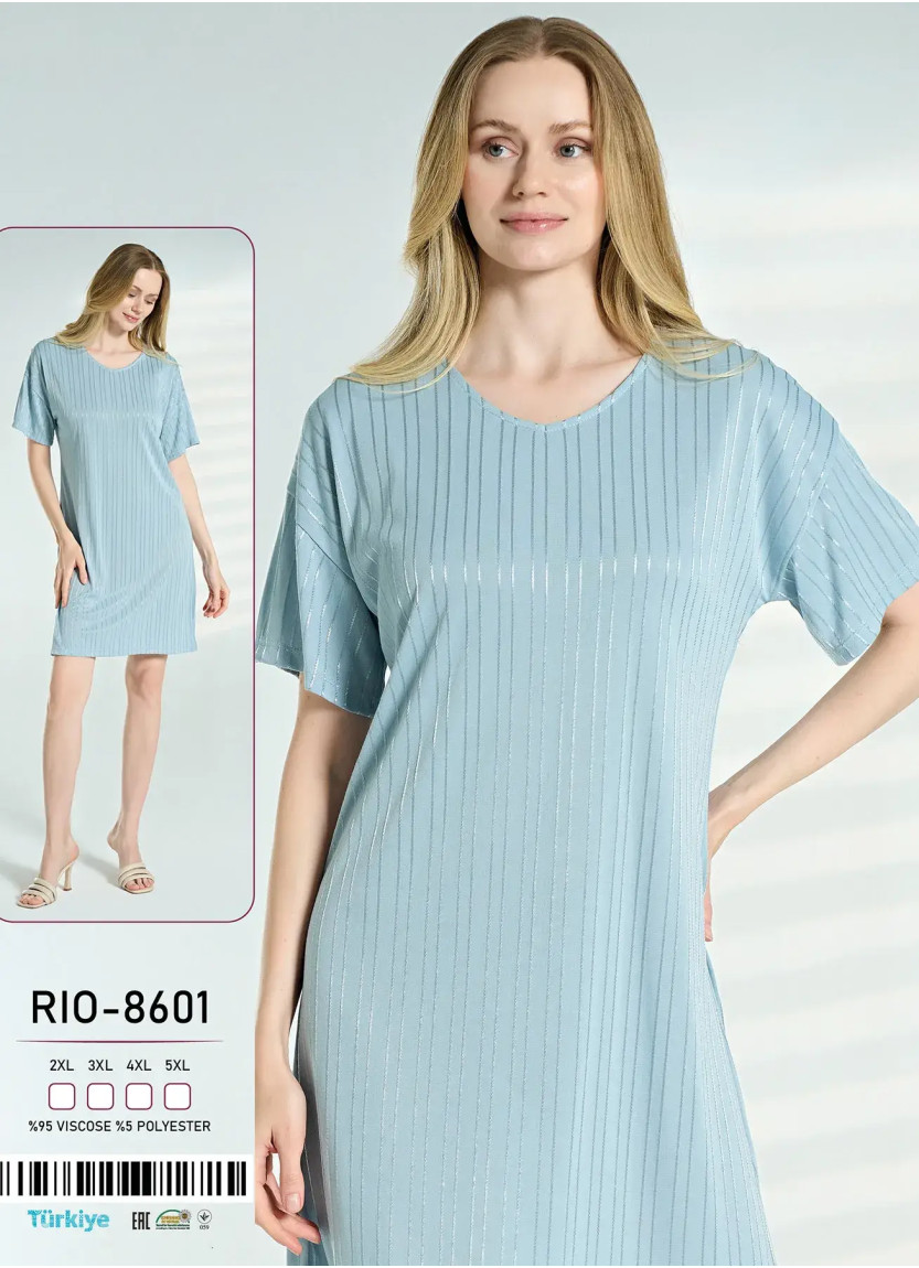Ночная Сорочка Вискоза (2XL+3XL+4XL+5XL) Caroline Caroline RIO-8601 — оптом от турецкой фабрики