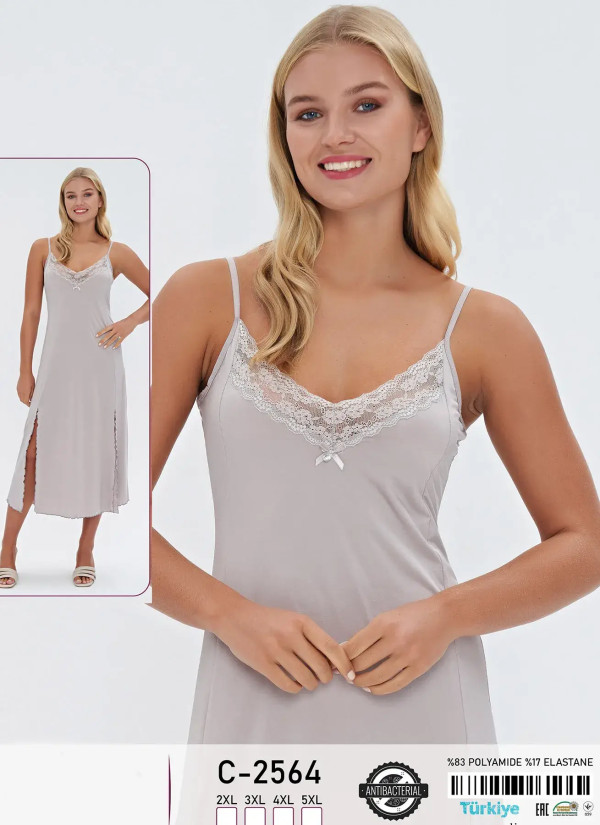 Caroline C-2564 Nightdress (2XL+3XL+4XL+5XL) — Turkey wholesale collection