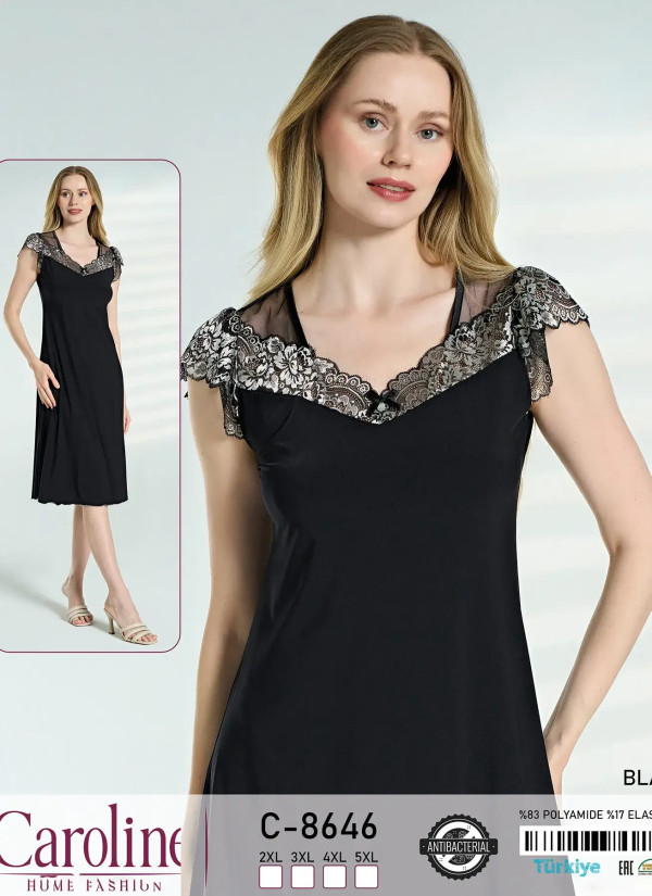 Caroline C-8646 Nightdress (2XL+3XL+4XL+5XL) — wholesale for boutiques