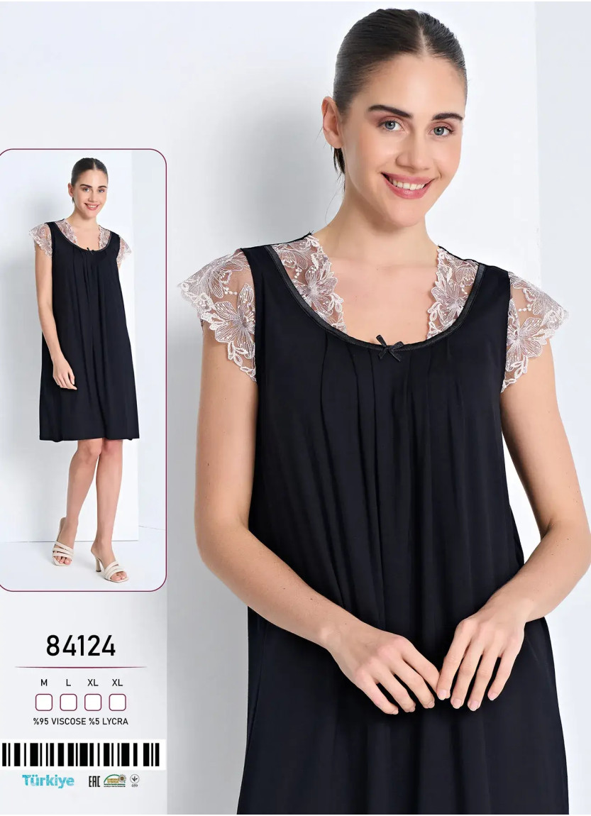 Caroline 84124 Viscose Nightdress (M+L+XL+XL) — factory-direct from Turkey