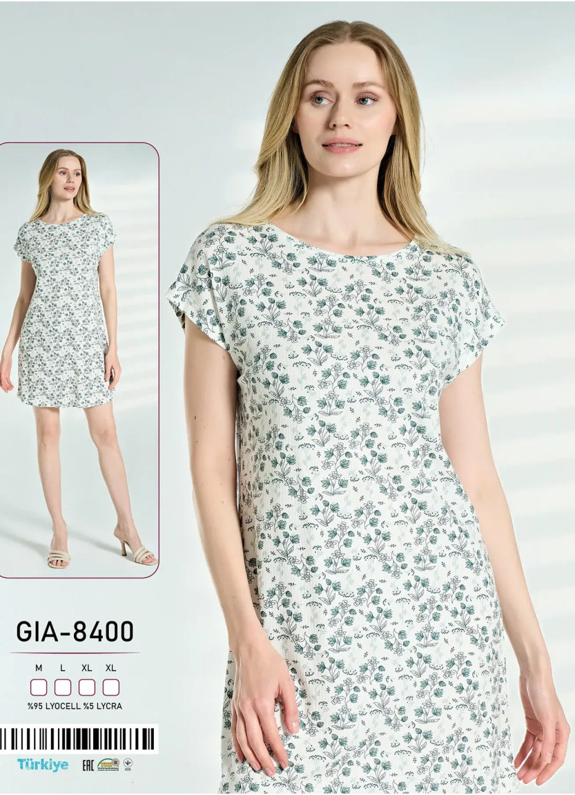 Caroline GIA-8400 Nightdress (M+L+XL+XL) — direct Turkish factory supply