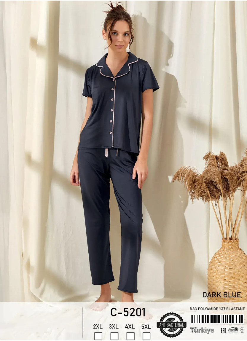 Caroline C-5201 Viscose Women's Pajama Set (2XL+3XL+4XL+5XL) — wholesale for boutiques