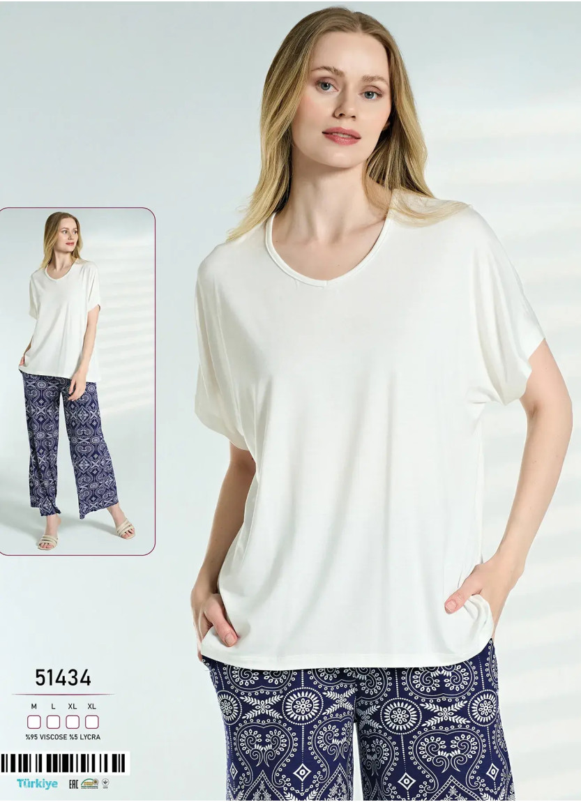 Caroline 51434 Viscose Women's Pajama Set (M+L+XL+XL) — wholesale for boutiques