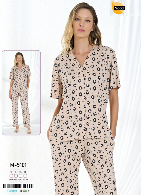 Caroline M-5101 Modal Women's Pajama Set (M+L+XL+XL) — wholesale for boutiques