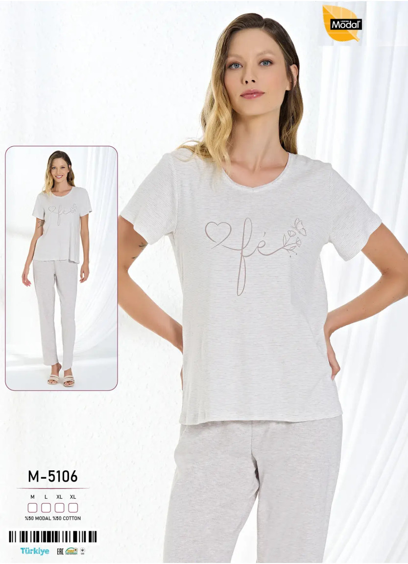 Пижама Женская Комплект с Брюками Модал (M+L+XL+XL) Caroline Caroline M-5106 — фабричная коллекция оптом