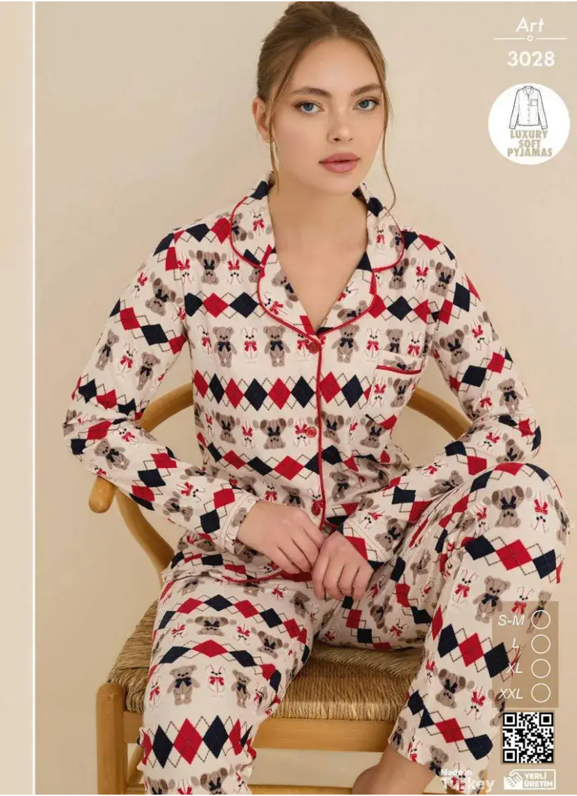 Cagri 3028 Women's Pajama Set (SM+L+XL+2XL) — Turkish factory wholesale