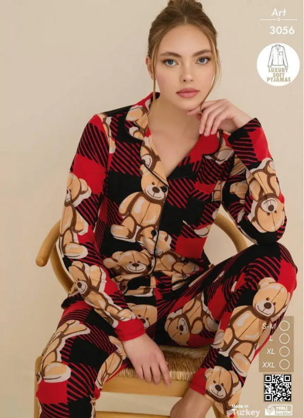Cagri 3056 Women's Pajama Set (SM+L+XL+2XL) — Istanbul wholesale supplier