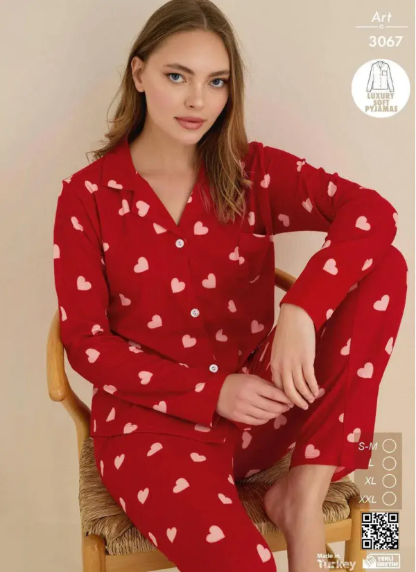 Cagri 3067 Women's Pajama Set (SM+L+XL+2XL) — wholesale for boutiques