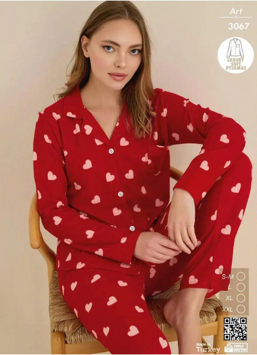 Cagri 3067 Women's Pajama Set (SM+L+XL+2XL) — wholesale for boutiques