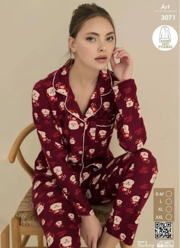 Cagri 3071 Women's Pajama Set (SM+L+XL+2XL) — Turkey wholesale collection