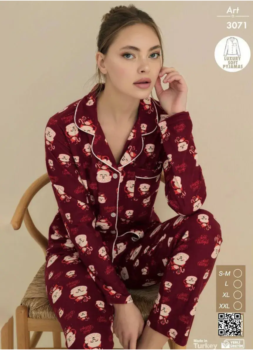 Cagri 3071 Women's Pajama Set (SM+L+XL+2XL) — Turkey wholesale collection