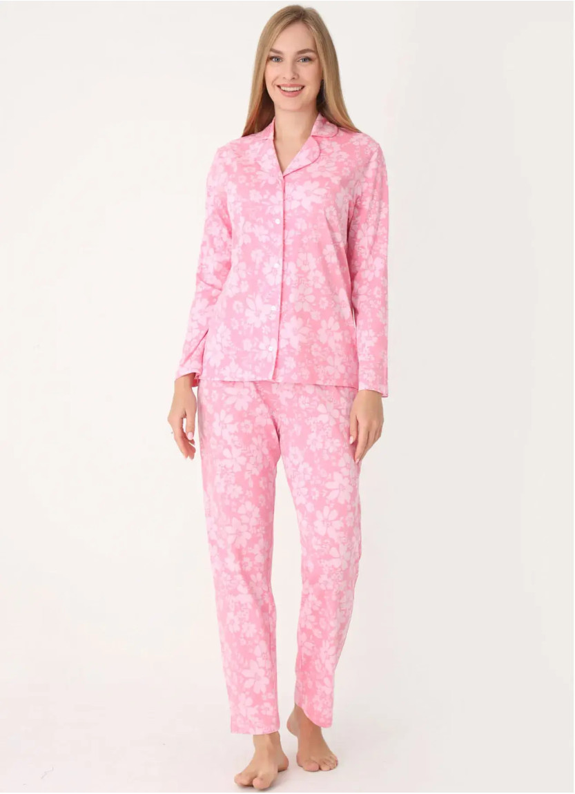 NBB 68252 Pembe Cotton Women's Pajama Set — Turkish factory wholesale