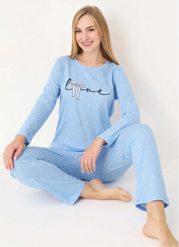 NBB 68254 Mavi Cotton Women's Pajama Set — Istanbul wholesale supplier