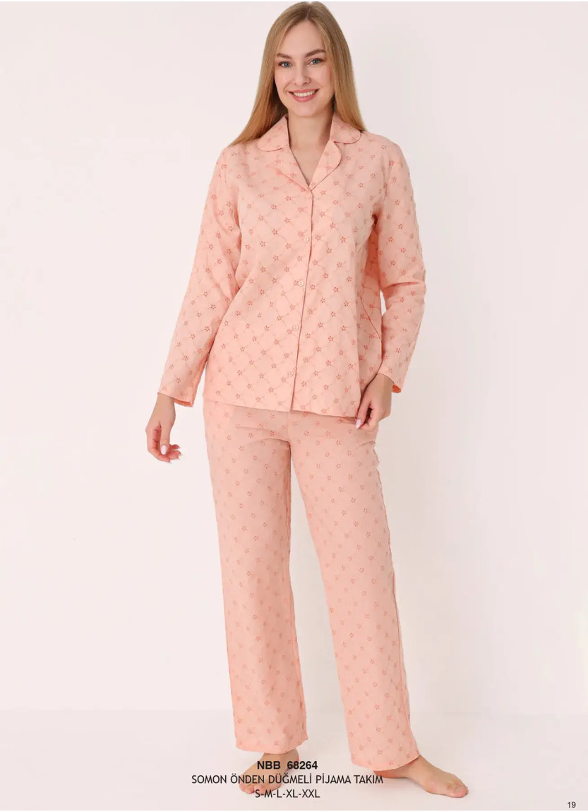 NBB 68264 Somon Cotton Women's Pajama Set — Turkish textile wholesale
