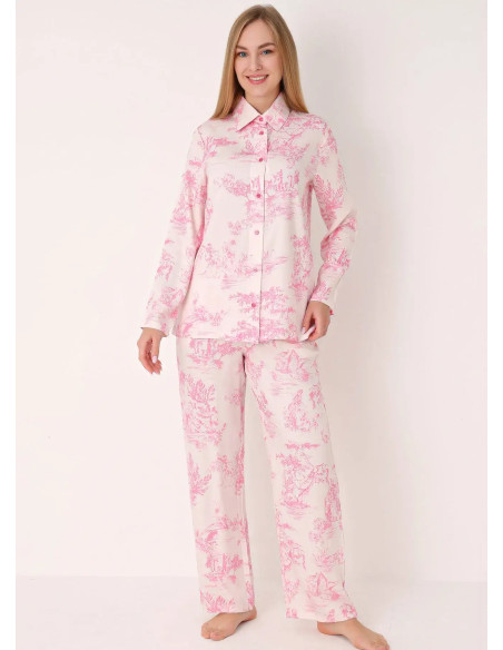 NBB 68266 Pembe Cotton Women's Pajama Set — factory-direct from Turkey