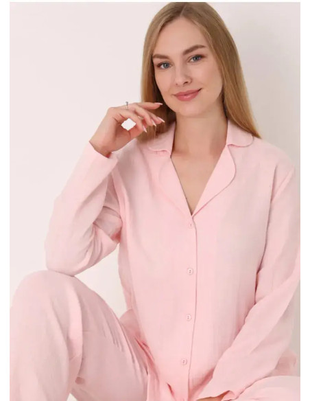 NBB 68275 Pembe Cotton Women's Pajama Set — Turkey wholesale collection