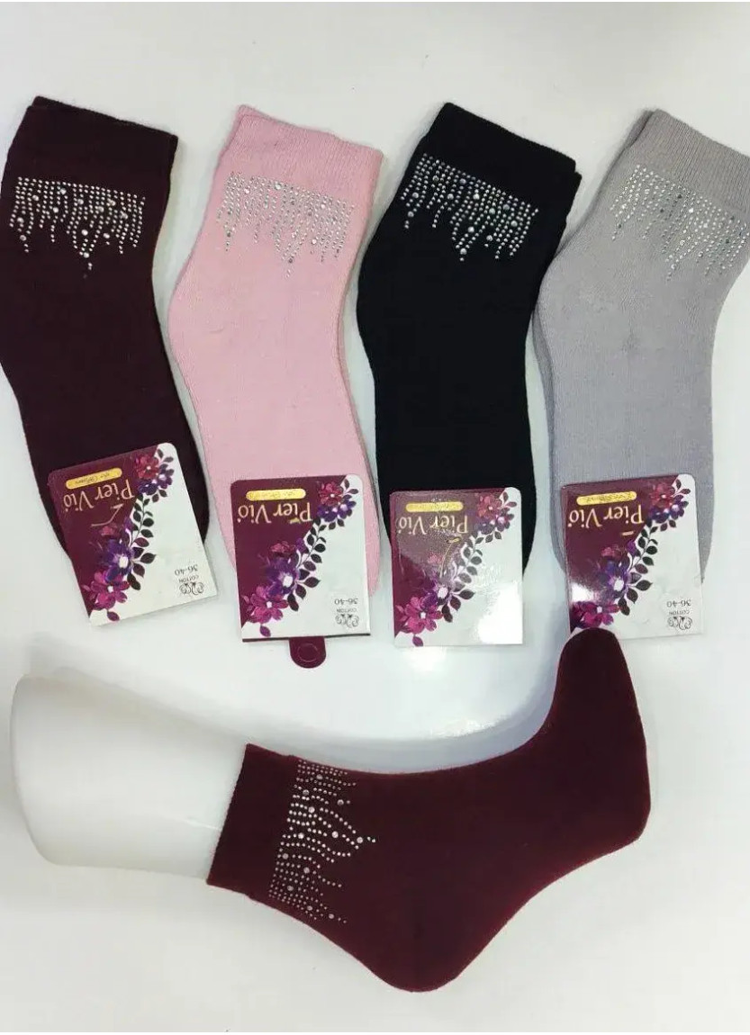 PierVio HVL 70004T1 Assorted 12-Pair Pack Women's Socks (36-40) — Turkish factory wholesale