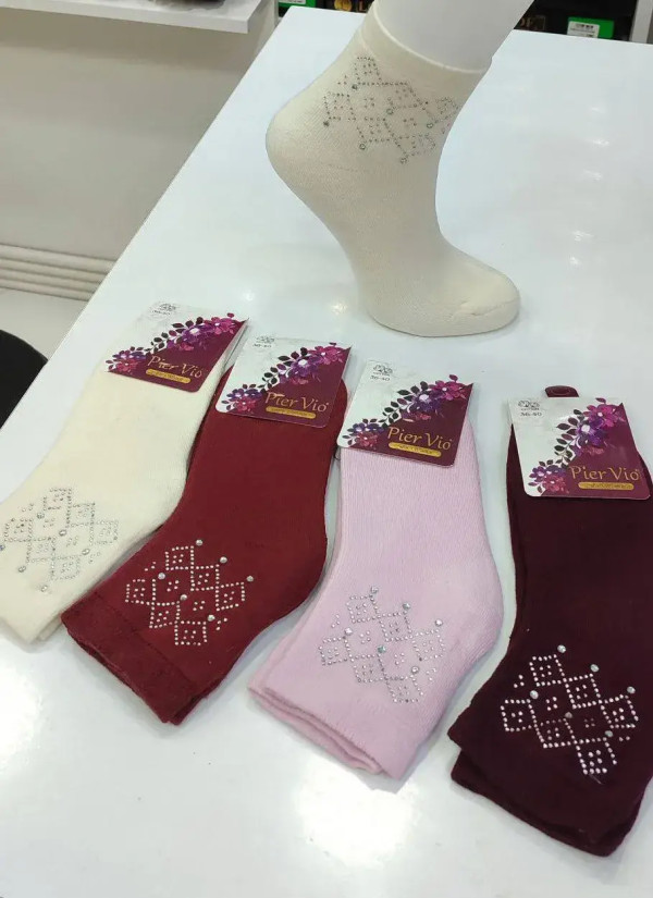 PierVio HVL 70004T4 Assorted 12-Pair Pack Women's Socks (36-40) — Turkey wholesale collection