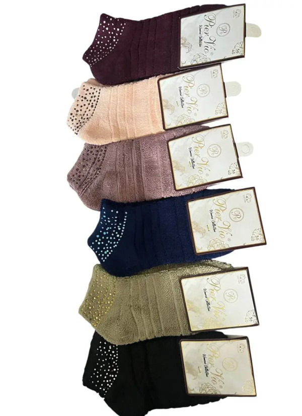 PierVio HVL 65004T1 Assorted 12-Pair Pack Women's Socks (36-40) — Turkish factory wholesale