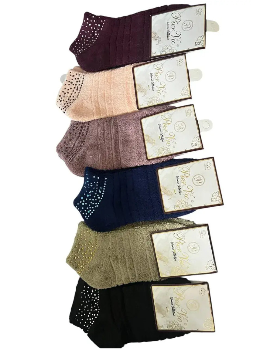PierVio HVL 65004T1 Assorted 12-Pair Pack Women's Socks (36-40) — Turkish factory wholesale