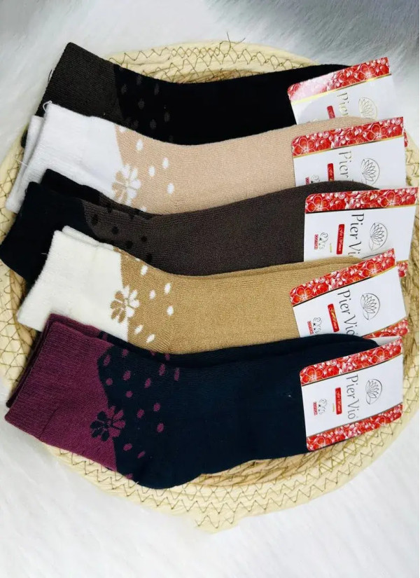 PierVio HVL 70001D Cotton Assorted 12-Pair Pack Women's Socks (36-40) — wholesale for boutiques