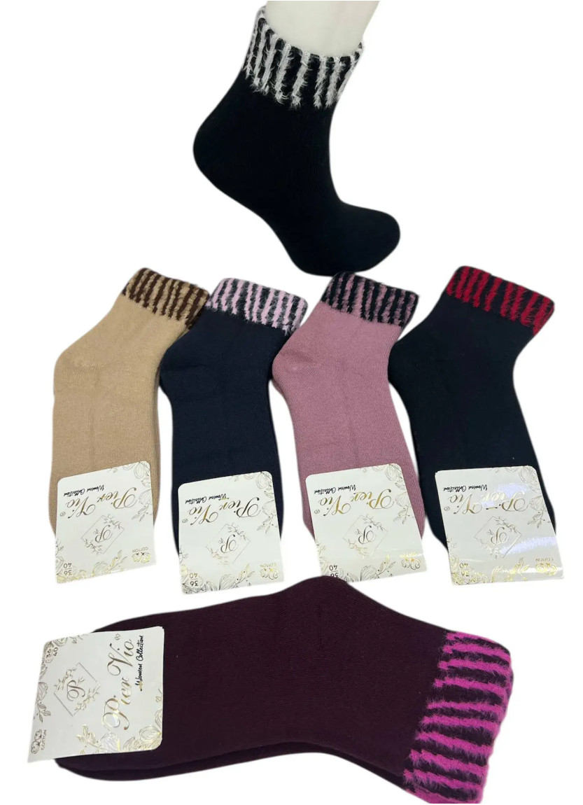 PierVio HVL 70002A3 Cotton Assorted 12-Pair Pack Women's Socks (36-40) — Turkey wholesale collection