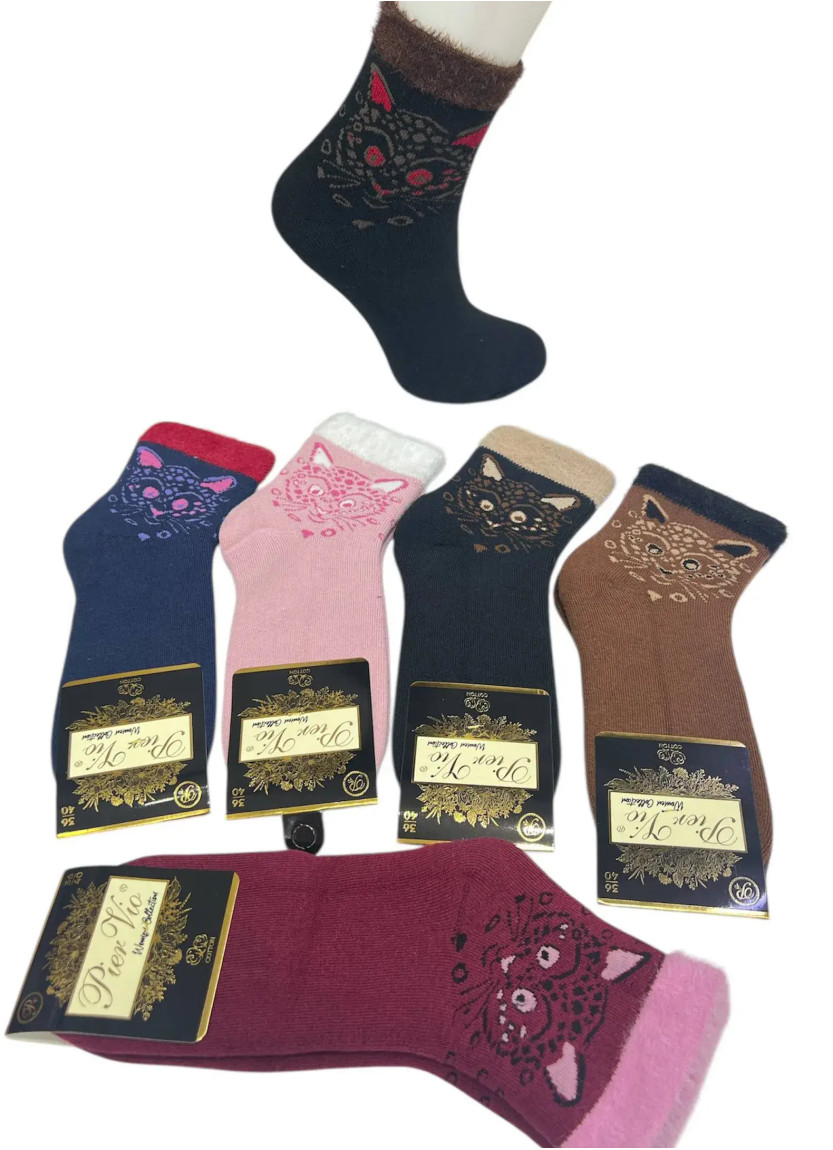 PierVio HVL 70002A5 Cotton Assorted 12-Pair Pack Women's Socks (36-40) — Istanbul wholesale supplier