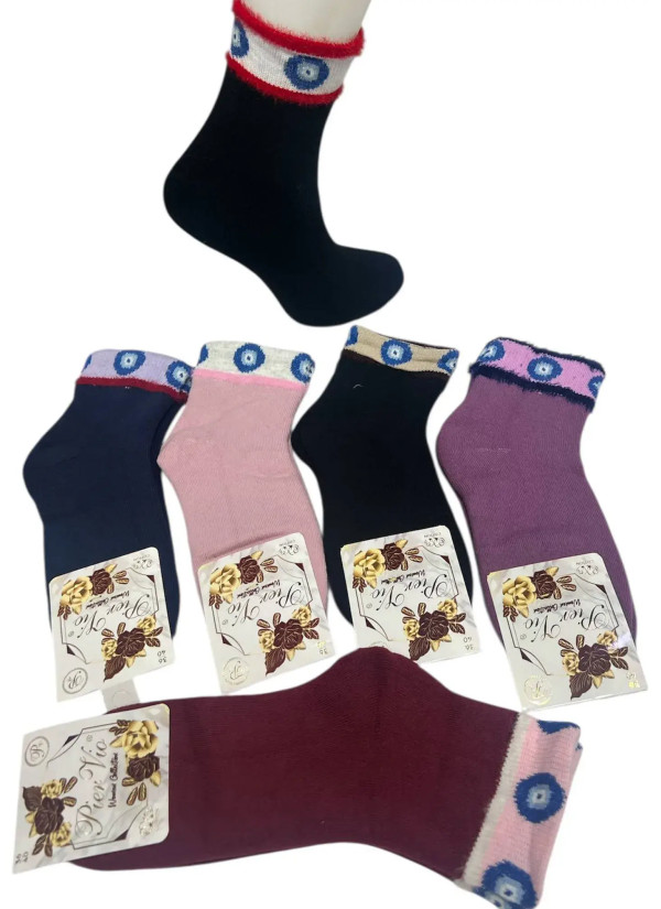 PierVio HVL 70002A6 Cotton Assorted 12-Pair Pack Women's Socks (36-40) — wholesale for boutiques
