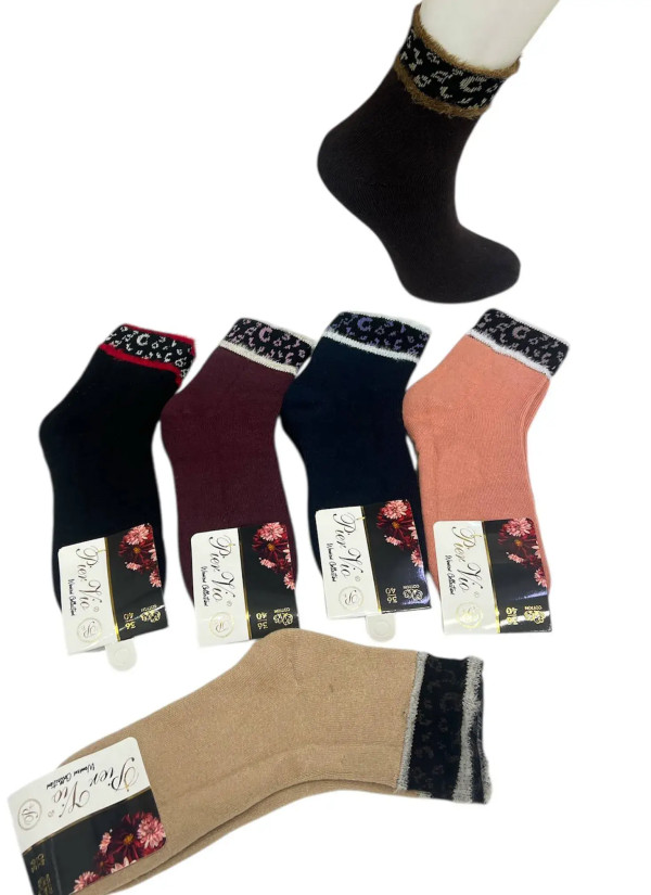 PierVio HVL 70002A10 Cotton Assorted 12-Pair Pack Women's Socks (36-40) — wholesale for boutiques