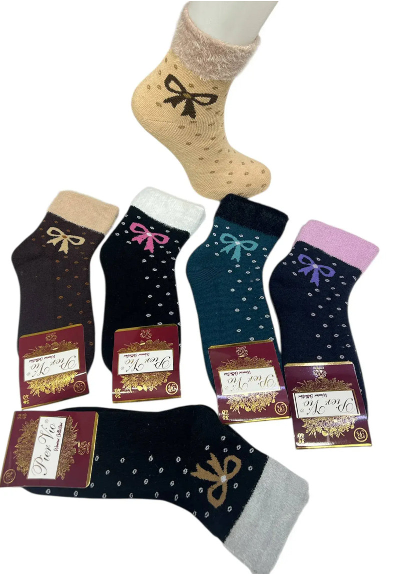 PierVio HVL 70002A14 Cotton Assorted 12-Pair Pack Women's Socks (36-40) — wholesale for boutiques