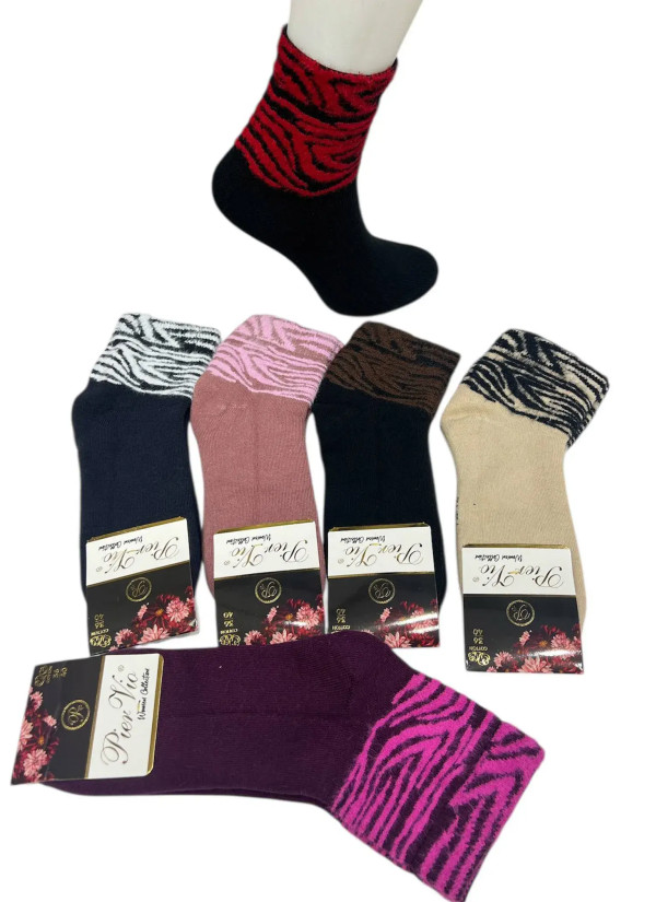 PierVio HVL 70002A15 Cotton Assorted 12-Pair Pack Women's Socks (36-40) — Turkey wholesale collection