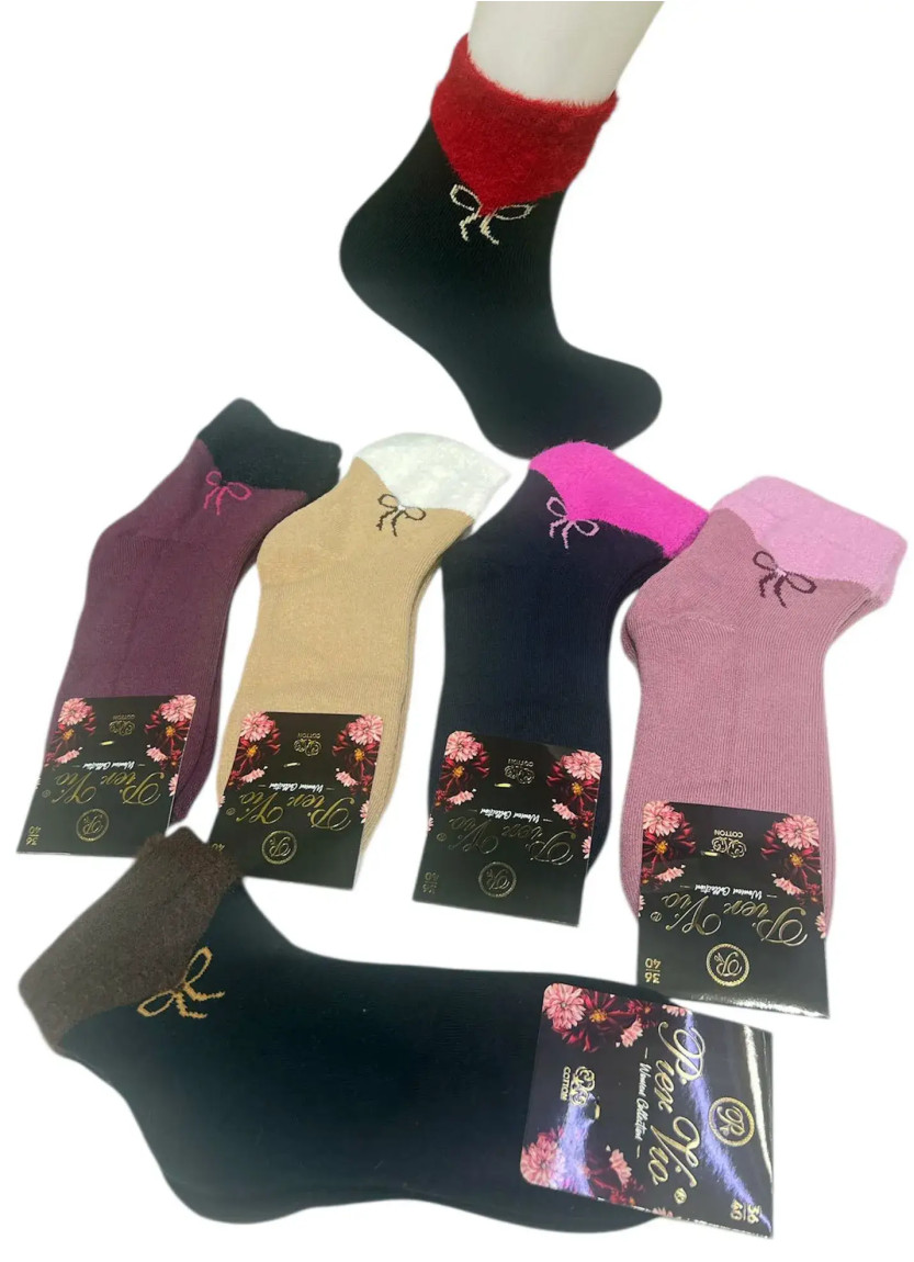 PierVio HVL 70002A17 Cotton Assorted 12-Pair Pack Women's Socks (36-40) — Istanbul wholesale supplier