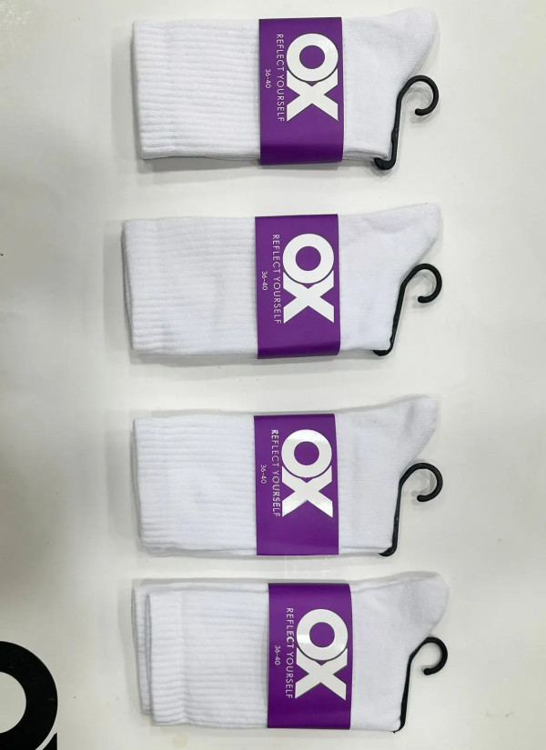 OX CotKsa 10001B1 Оптом Турция Фабрика Носки Длинные Хлопковые Женские 12 Пар/Уп. (36-41) Эластичная Резинка OX Reflect Yours...