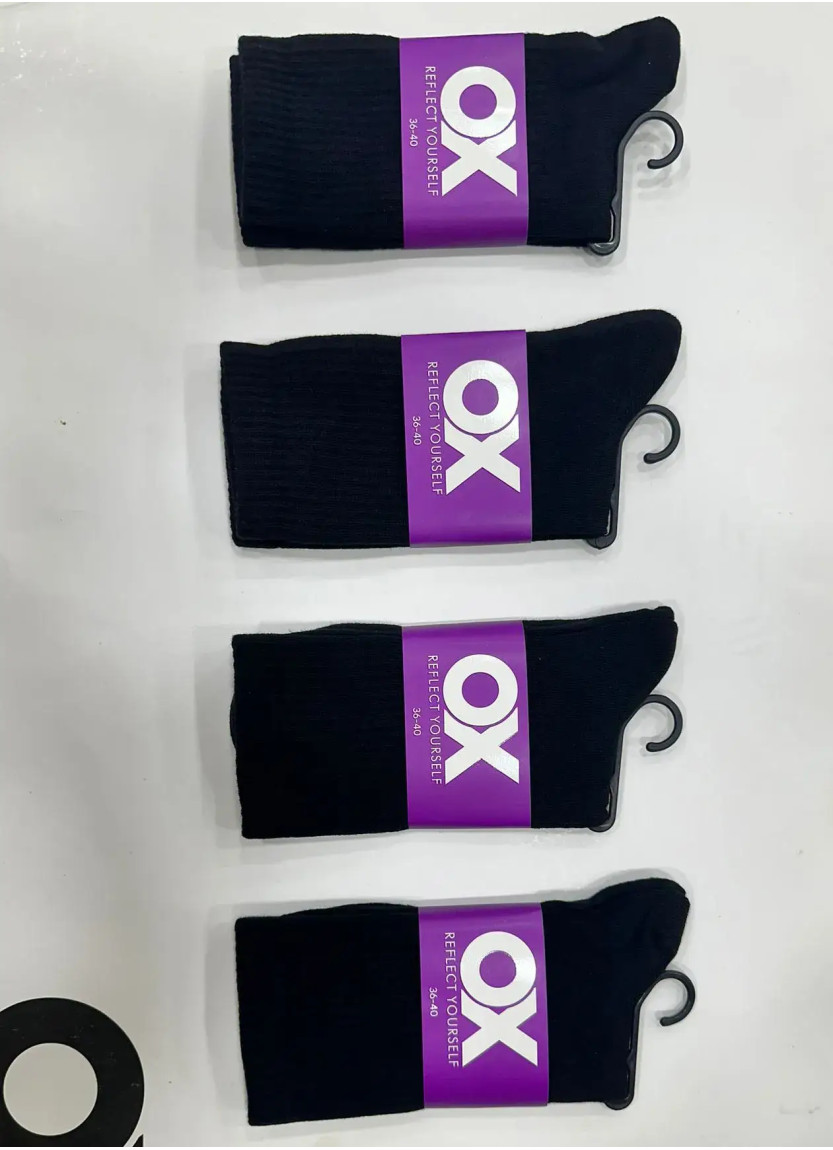 OX CotKsa 10001S1 Оптом Турция Фабрика Носки Длинные Хлопковые Женские 12 Пар/Уп. (36-41) Эластичная Резинка OX Reflect Yours...