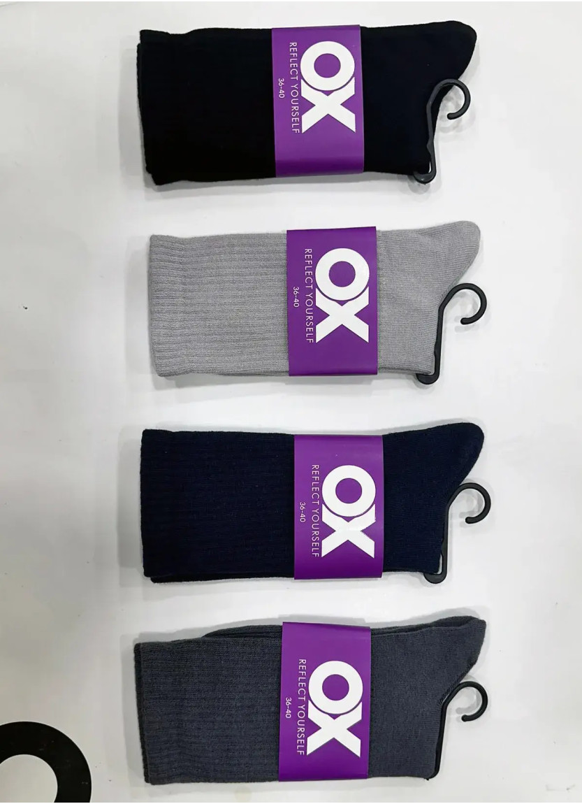 OX CotKsa 10001A1 Оптом Турция Фабрика Носки Длинные Хлопковые Женские 12 Пар/Уп. (36-41) Эластичная Резинка OX Reflect Yours...